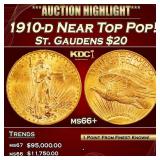 1910-d Gold St. Gaudens Double Eagle Near Top Pop!