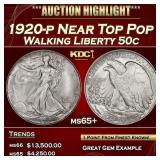 1920-p Walking Liberty Half Dollar Near Top Pop 50