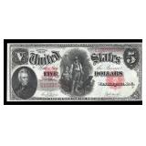 1907 $5 Large Size Legal Tender Note "WoodChopper"