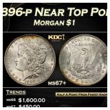 1896-p Morgan Dollar Near Top Pop $1 ms67+ SEGS