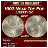 1903 Liberty Nickel Near Top Pop 5c ms66+ SEGS