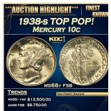 1938-s Mercury Dime TOP POP! 10c ms68+ fsb SEGS