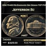 1952 FS-403 Re-Engraved Obv Design Proof Jefferson