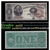 1890 $1 Treasury Note Edwin M Stanton Grades Selec