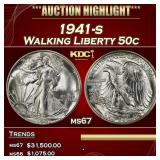 1941-s Walking Liberty Half Dollar 50c ms67 SEGS