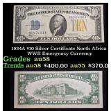 1934A $10 Silver Certificate North Africa WWII Eme