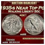 1935-s Walking Liberty Half Dollar Near Top Pop 50