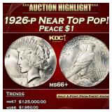 1926-p Peace Dollar Near Top Pop! $1 ms66+ SEGS
