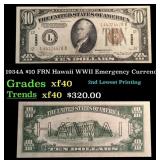 1934A $10 FRN Hawaii WWII Emergency Currency Grade