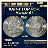 1881-s Morgan Dollar TOP POP! $1 ms69 SEGS