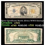 1934A $5 Silver Certificate North Africa WWII Emer