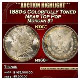 1880-s Morgan Dollar Colorfully Toned Near Top Pop