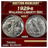 1929-s Walking Liberty Half Dollar 50c ms64 SEGS