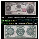 1891 $2 Treasury Note Grades Select AU Signatures