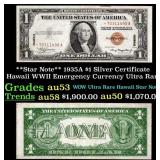 **Star Note** 1935A $1 Silver Certificate Hawaii W
