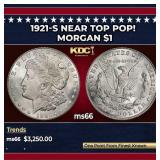 1921-s Morgan Dollar Near Top Pop! $1 ms66 SEGS