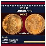 1916-p Lincoln Cent 1c ms66+ rd SEGS
