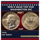 1978-p Washington Quarter Near Top Pop 25c ms67 SE