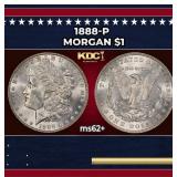 1888-p Morgan Dollar $1 Grades ms62+