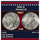 1926-d Peace Dollar $1 ms66 SEGS