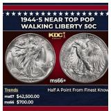 1944-s Walking Liberty Half Dollar Near Top Pop 50