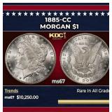 1885-cc Morgan Dollar $1 ms67 SEGS
