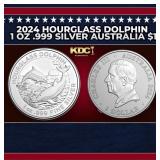 2024 Hourglass Dolphin 1 oz .999 Silver Australia