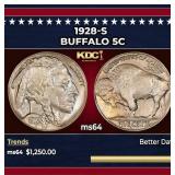 1928-s Buffalo Nickel 5c ms64 SEGS