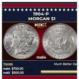 1904-p Morgan Dollar $1 Grades ms64