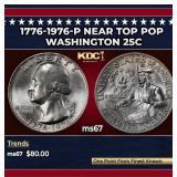 1776-1976-p Washington Quarter Near Top Pop 25c ms