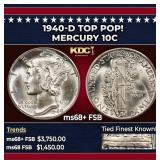1940-d Mercury Dime TOP POP! 10c ms68+ FSB SEGS