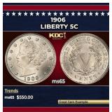 1906 Liberty Nickel 5c Grades ms65