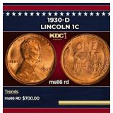 1930-d Lincoln Cent 1c Grades ms66 rd