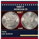 1889-p Morgan Dollar $1 ms66 SEGS