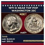 1971-d Washington Quarter Near Top Pop 25c ms67+ S
