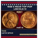 1938-s Lincoln Cent Near Top Pop 1c ms67 rd SEGS