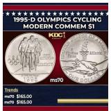 1995-d Olympics Cycling Modern Commem Dollar $1 ms