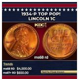 1934-p Lincoln Cent TOP POP! 1c ms68 rd SEGS