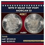 1879-p Morgan Dollar Near Top Pop! $1 ms66+ SEGS