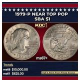 1979-p Susan B. Anthony Dollar Near Top Pop $1 ms6