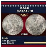 1888-p Morgan Dollar $1 ms66+ SEGS