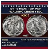1941-s Walking Liberty Half Dollar Near Top Pop 50