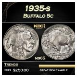1935-s Buffalo Nickel 5c Grades ms65