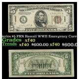 1934A $5 FRN Hawaii WWII Emergency Currency Key To