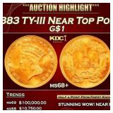 1883 Gold Dollar TY-III Near Top Pop! $1 ms68+ SEG