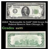 1928A $100 Green Seal Federal Reserve Note "Redeem