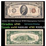 1934A $10 FRN Hawaii WWII Emergency Currency Grade