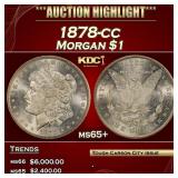 1878-cc Morgan Dollar $1 ms65+ SEGS