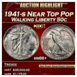 1941-s Walking Liberty Half Dollar Near Top Pop 50