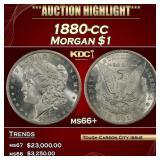 1880-cc Morgan Dollar $1 ms66+ SEGS